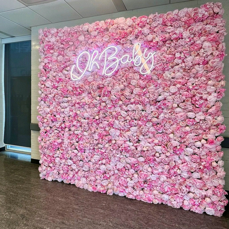 Flower Wall Panel - Lila rosa künstliche Blumen wand paneele