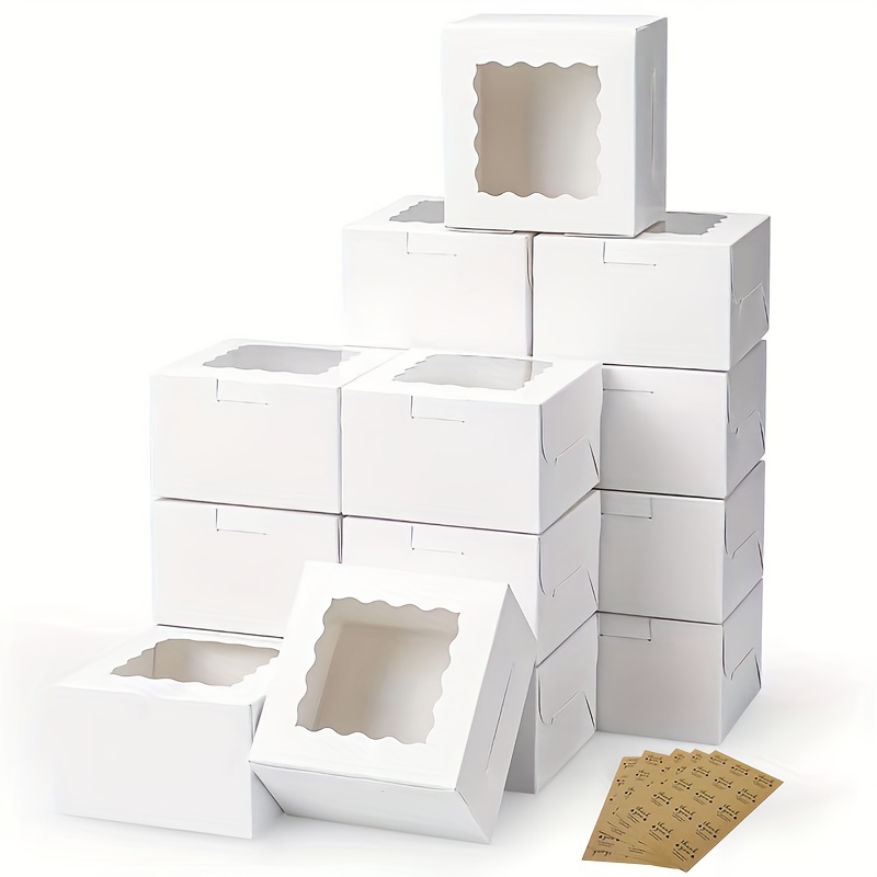 Event Suppliers - 10 Stück Kraftpapier-Kuchen- und Süßigkeitenschachteln mit