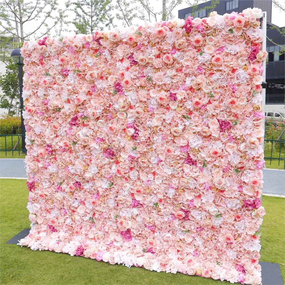 Uflower Rosa Rosen-Hortensien  – Flower Wall Panel Bewertung und Preis