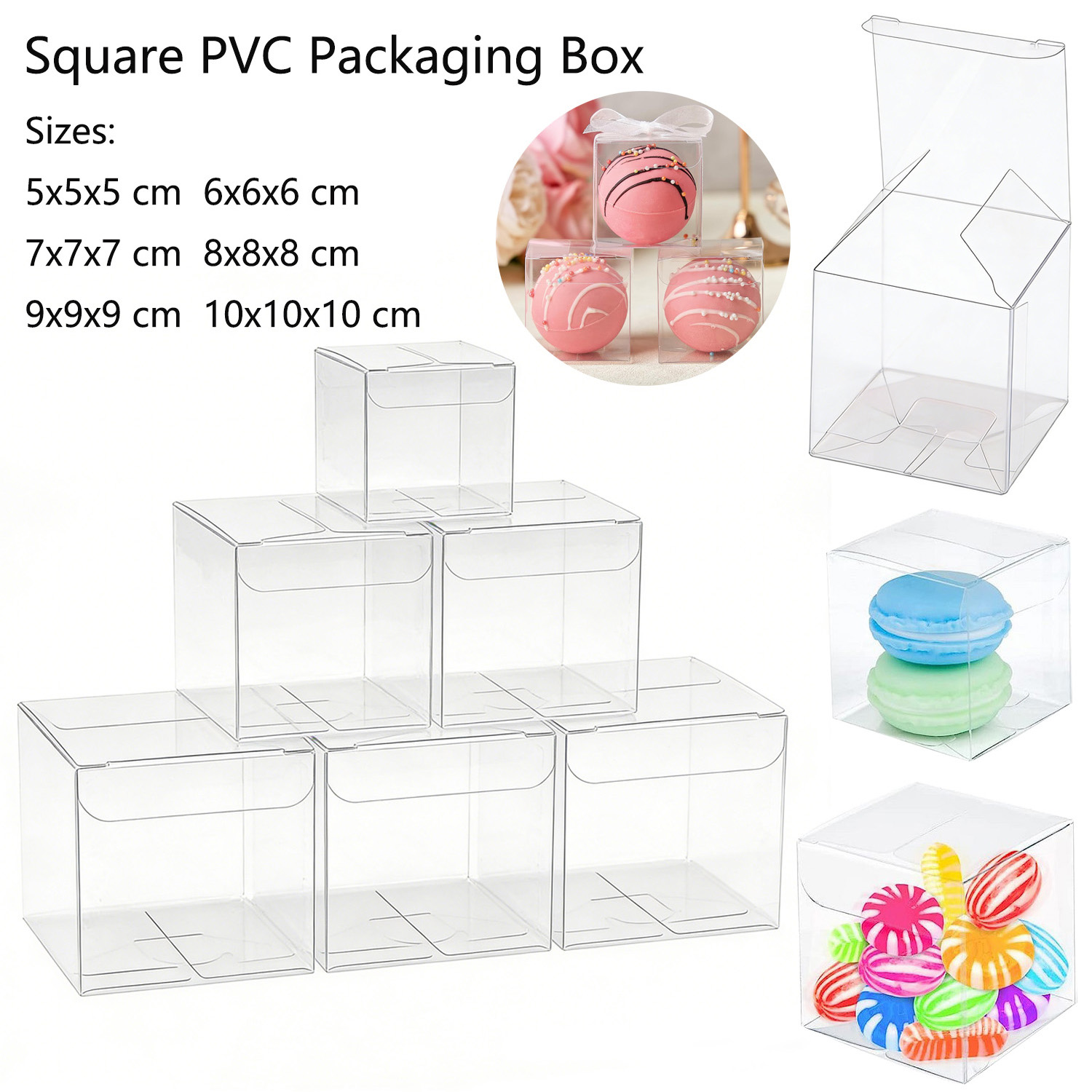 10–50 Stück quadratische, tran – Event Party Box Bewertung und Preis