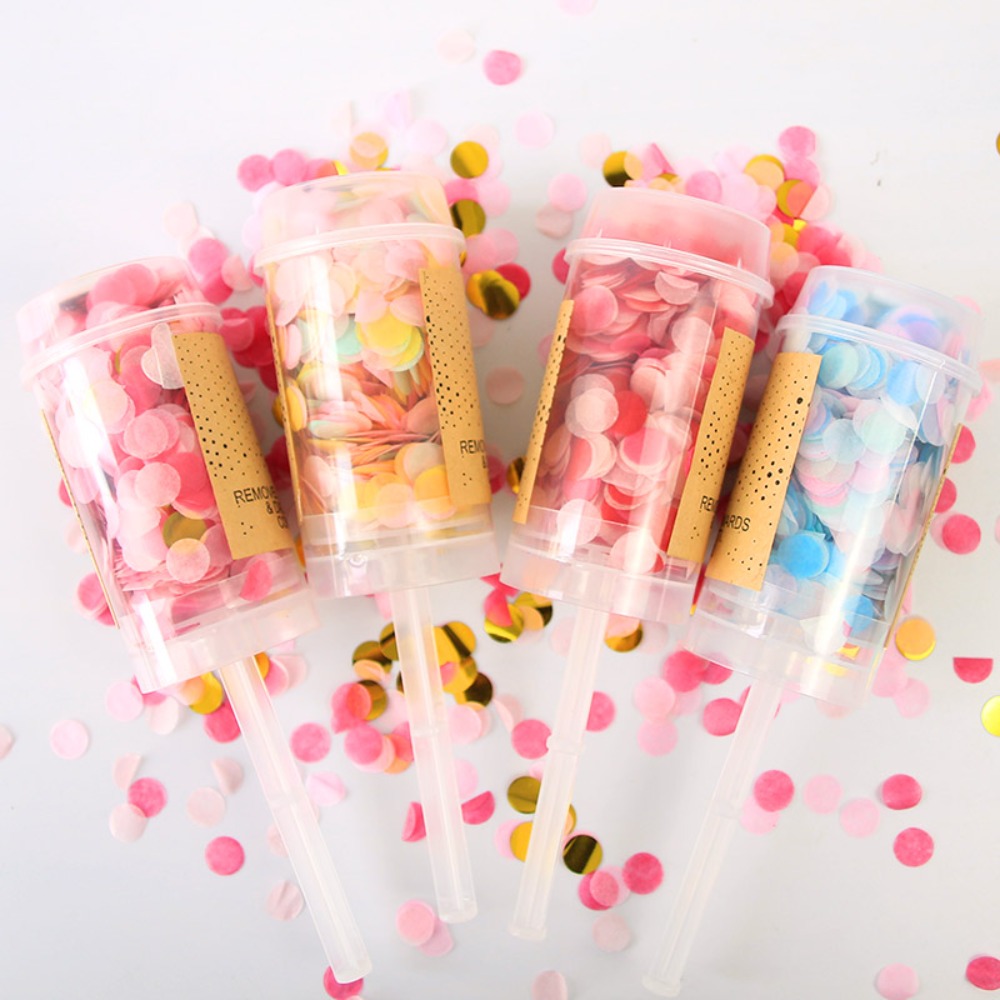 Bunte Pastellfarbene Brautpart – Confetti Cannon Tube Bewertung und Preis